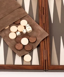 GioBagnara Spiele|World Of Games|Backgammon Spiel aus Kalbsleder und Nussholz