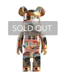 Medicom Toy Kunst Und Skulpturen|Bearbrick A.Warhol x Jean-Michel Basquiat #2