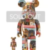 Medicom Toy Kunst Und Skulpturen|Bearbrick A.Warhol x Jean-Michel Basquiat #2
