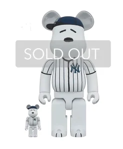 Medicom Toy Kunst Und Skulpturen|Bearbrick MLB x Peanuts - Snoopy (New York Yankees)