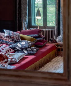 u00c9litis Kissen|Bedrucktes Leinenkissen Motu