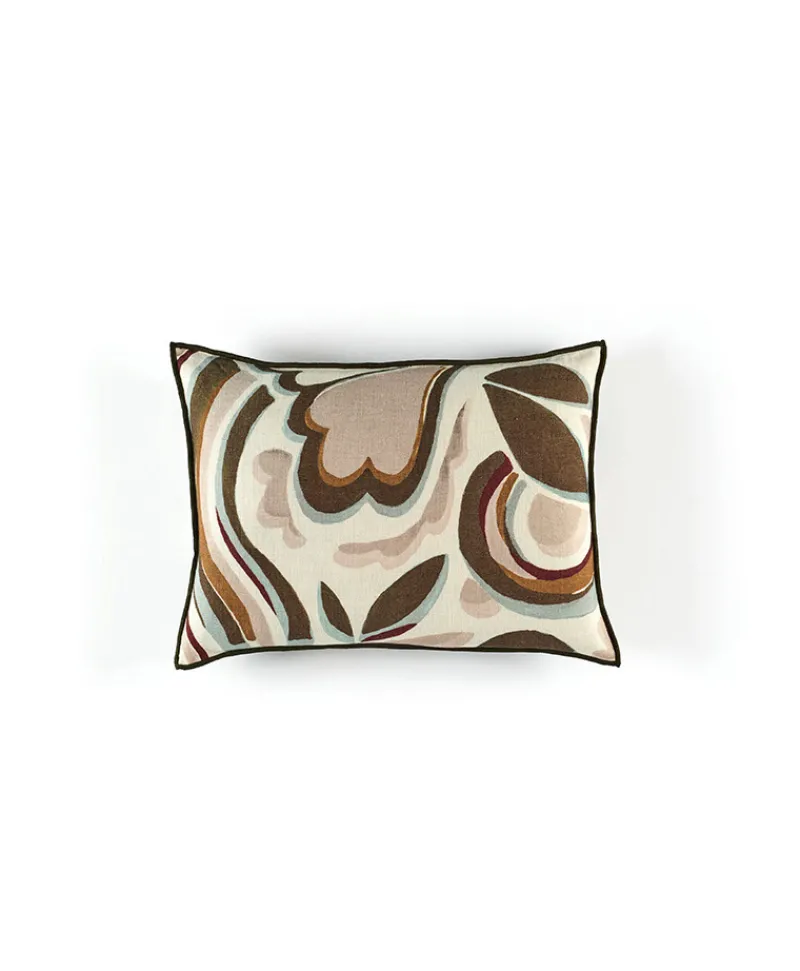 u00c9litis Kissen|Bedrucktes Leinenkissen Pop Flower