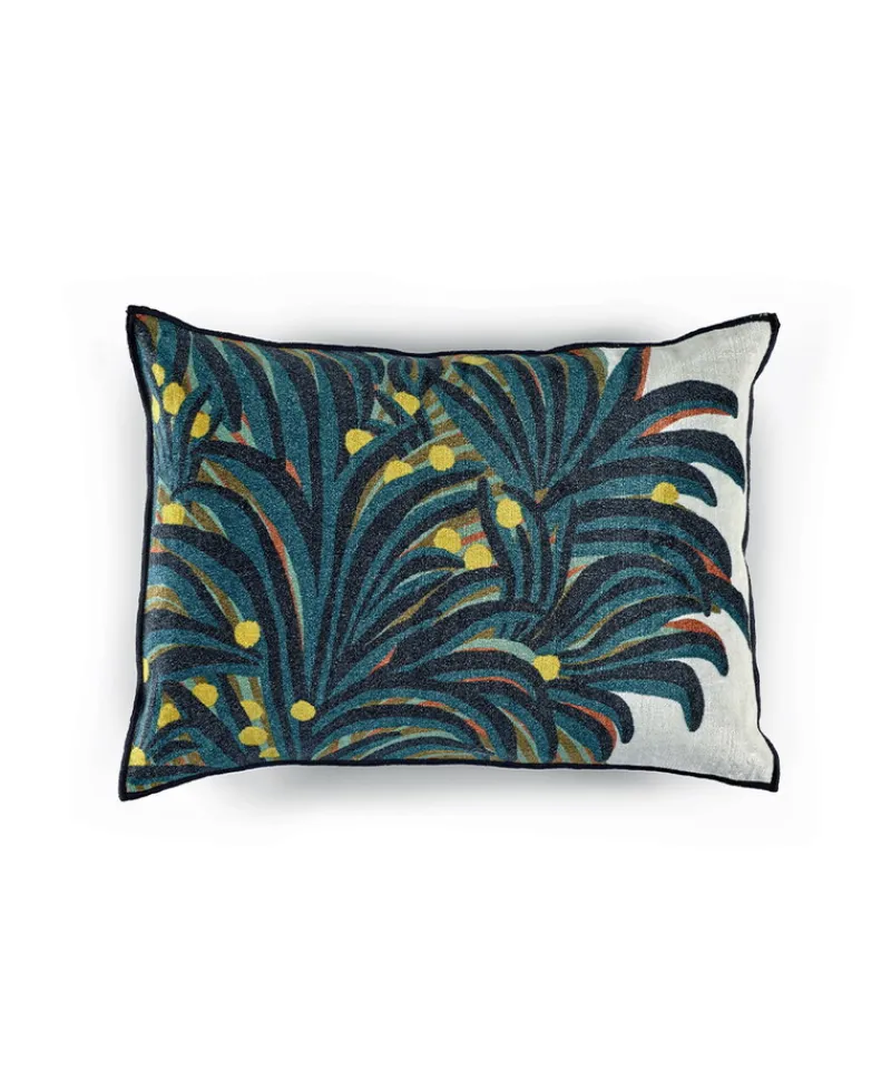 u00c9litis Kissen|Bedrucktes Samtkissen Oasis