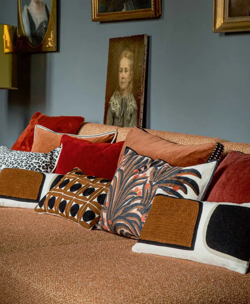 u00c9litis Kissen|Bedrucktes Samtkissen Oasis