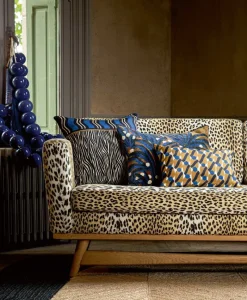 u00c9litis Kissen|Bedrucktes Samtkissen Oasis