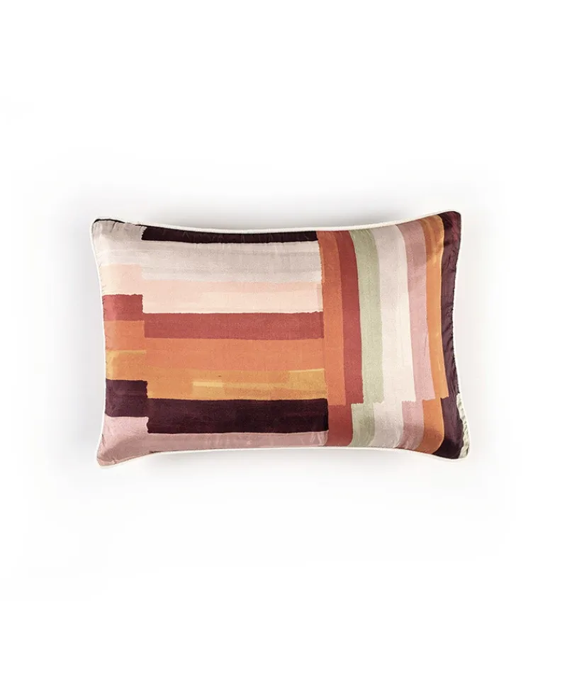 u00c9litis Kissen|Bedrucktes Seidenkissen Dédale