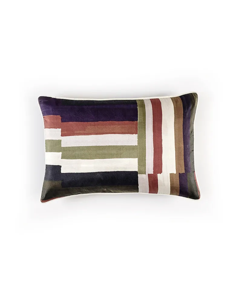 u00c9litis Kissen|Bedrucktes Seidenkissen Dédale