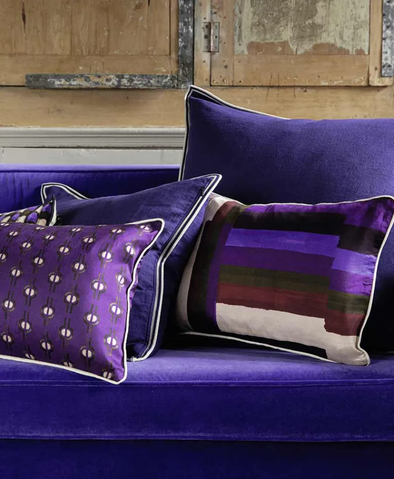 u00c9litis Kissen|Bedrucktes Seidenkissen Dédale