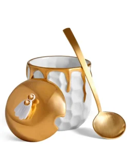 L'Objet Kaffee Und Tee|Küchenutensilien|Beehive Honigtopf mit Löffel