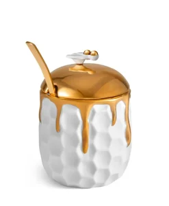 L'Objet Kaffee Und Tee|Küchenutensilien|Beehive Honigtopf mit Löffel