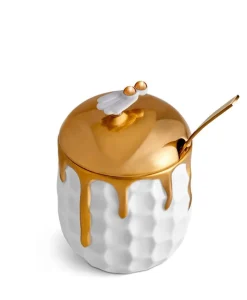 L'Objet Kaffee Und Tee|Küchenutensilien|Beehive Honigtopf mit Löffel