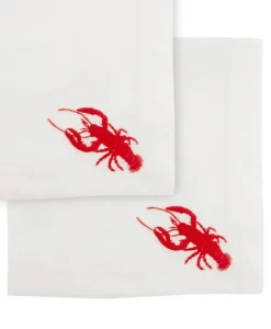 indradanush Tischwäsche|Servietten|Bestickte Hummer-Lätzchen