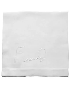 indradanush Tischwäsche|Servietten|Bestickte Leinenserviette Freund/Freundin/Friend