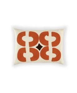 u00c9litis Kissen|Besticktes Leinenkissen Bahia