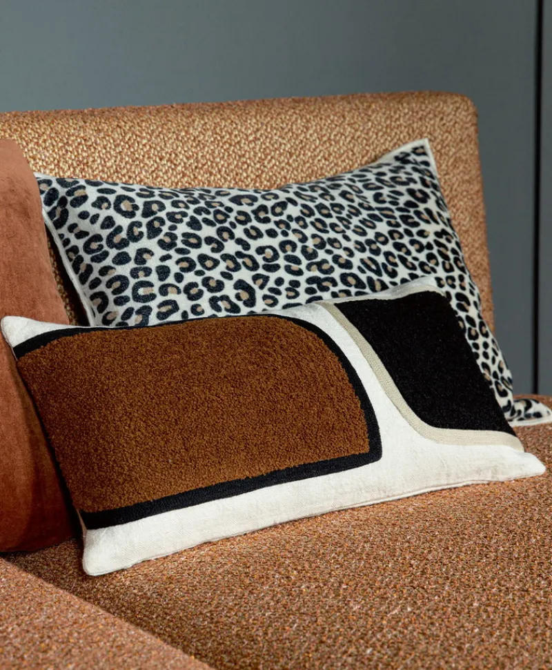 u00c9litis Kissen|Besticktes Leinenkissen Brocéliande