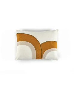 u00c9litis Kissen|Besticktes Leinenkissen Bridge