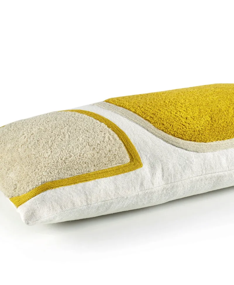 u00c9litis Kissen|Besticktes Leinenkissen Brocéliande