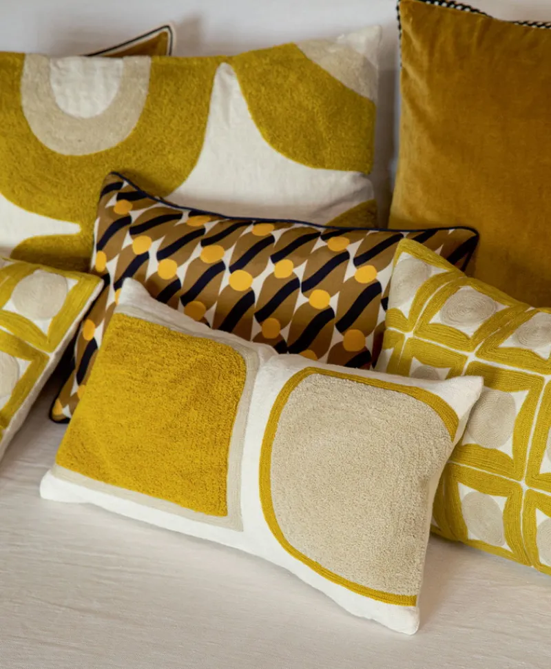 u00c9litis Kissen|Besticktes Leinenkissen Brocéliande