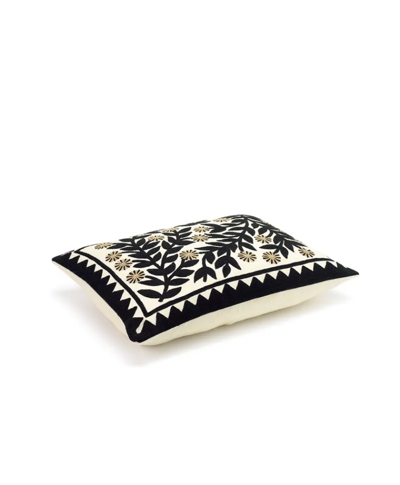 u00c9litis Kissen|Besticktes Leinenkissen Canopée