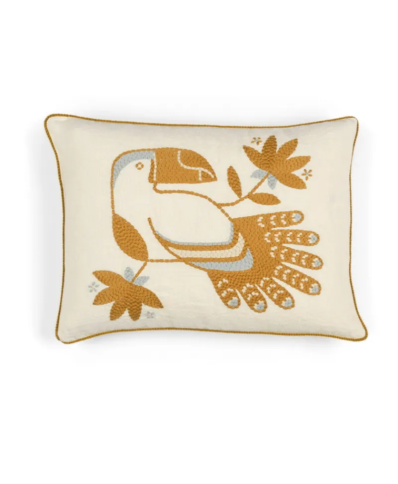 u00c9litis Kissen|Besticktes Leinenkissen Cristobal