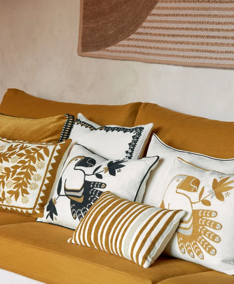 u00c9litis Kissen|Besticktes Leinenkissen Cristobal