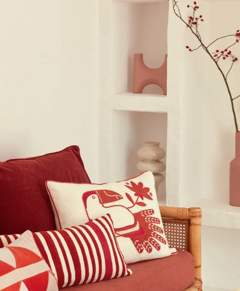 u00c9litis Kissen|Besticktes Leinenkissen Cristobal