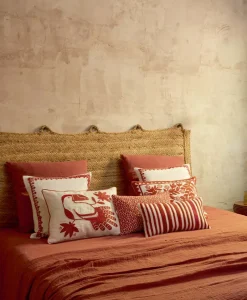 u00c9litis Kissen|Besticktes Leinenkissen Cristobal