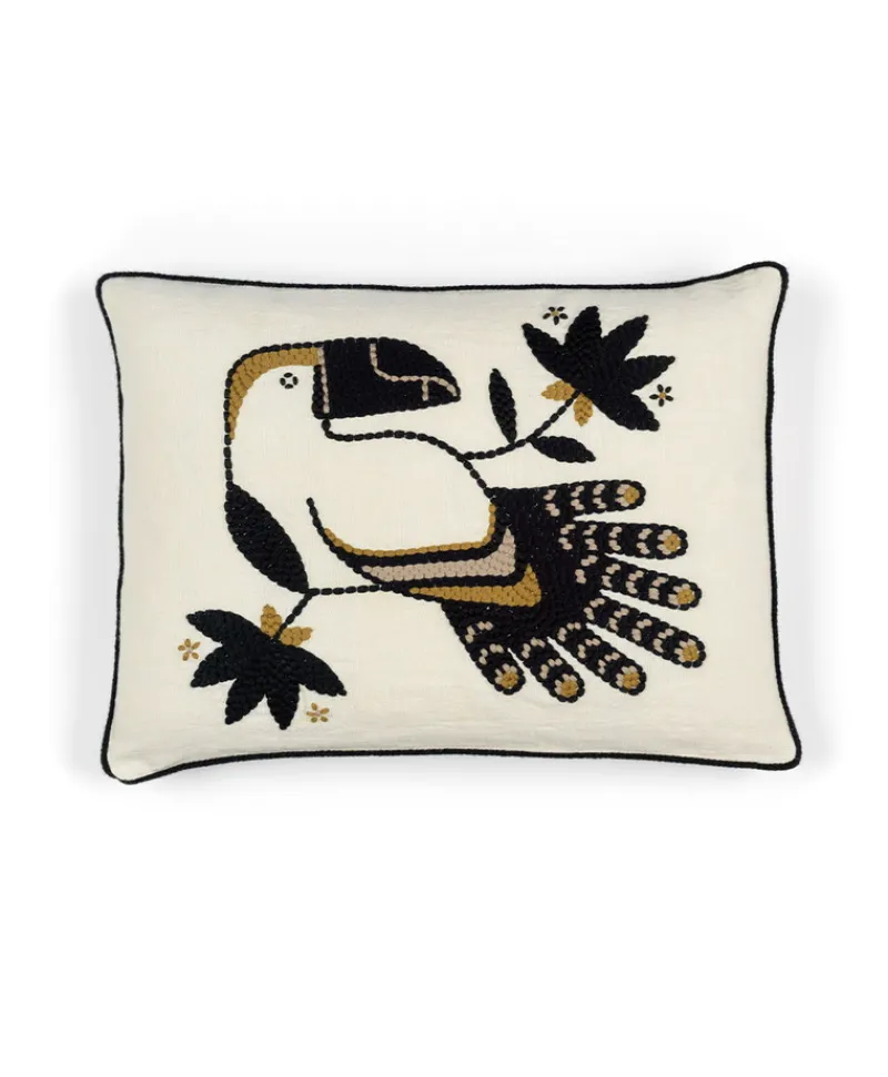 u00c9litis Kissen|Besticktes Leinenkissen Cristobal