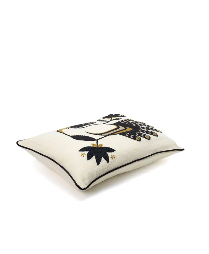 u00c9litis Kissen|Besticktes Leinenkissen Cristobal