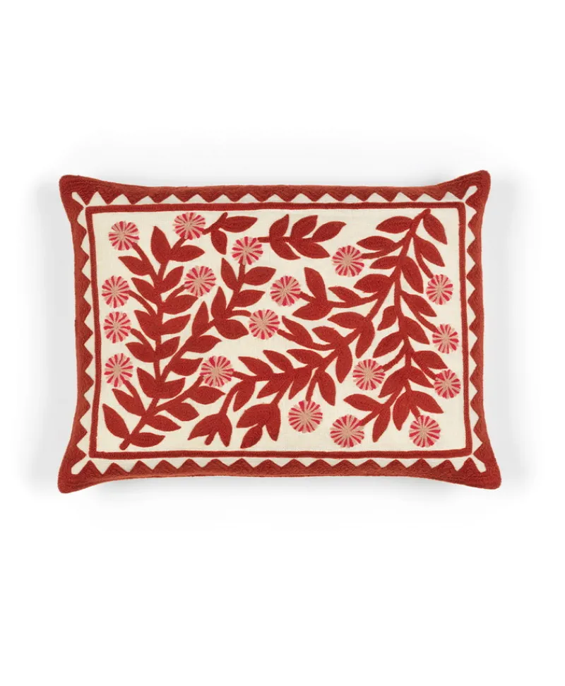 u00c9litis Kissen|Besticktes Leinenkissen Canopée