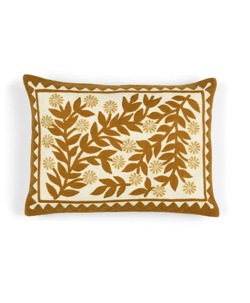 u00c9litis Kissen|Besticktes Leinenkissen Canopée