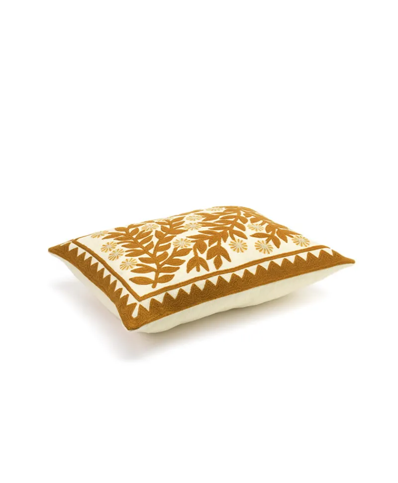 u00c9litis Kissen|Besticktes Leinenkissen Canopée