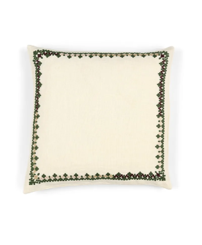 u00c9litis Kissen|Besticktes Leinenkissen Maya