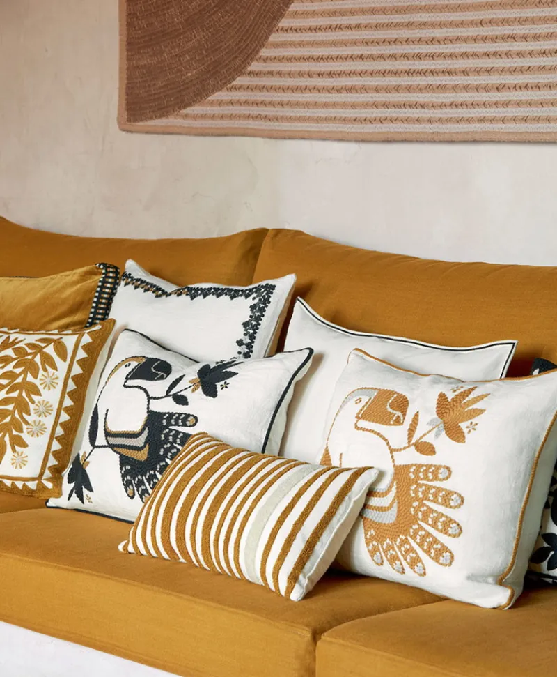 u00c9litis Kissen|Besticktes Leinenkissen Monterrey