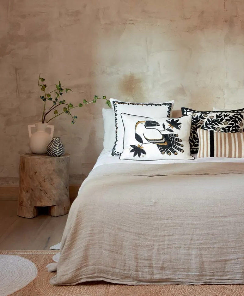 u00c9litis Kissen|Besticktes Leinenkissen Monterrey