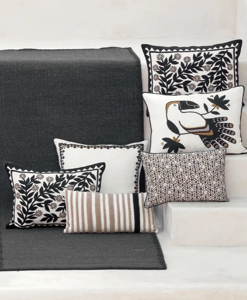 u00c9litis Kissen|Besticktes Leinenkissen Monterrey