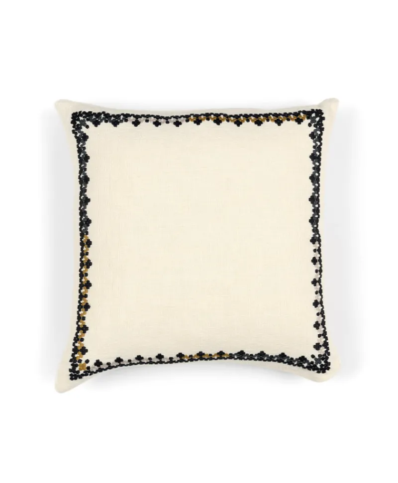 u00c9litis Kissen|Besticktes Leinenkissen Maya