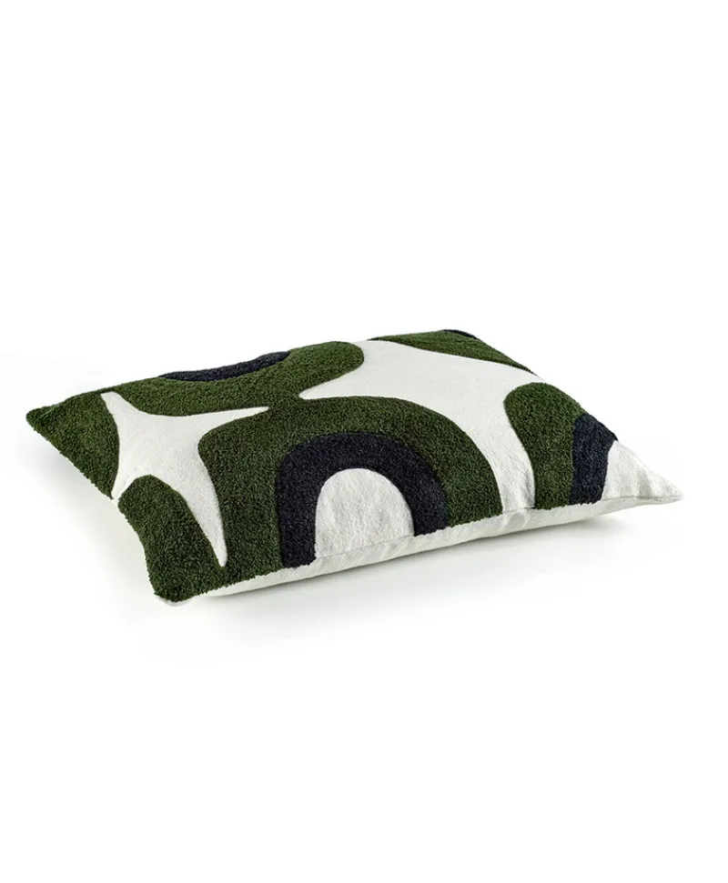 u00c9litis Kissen|Besticktes Leinenkissen Nirvana