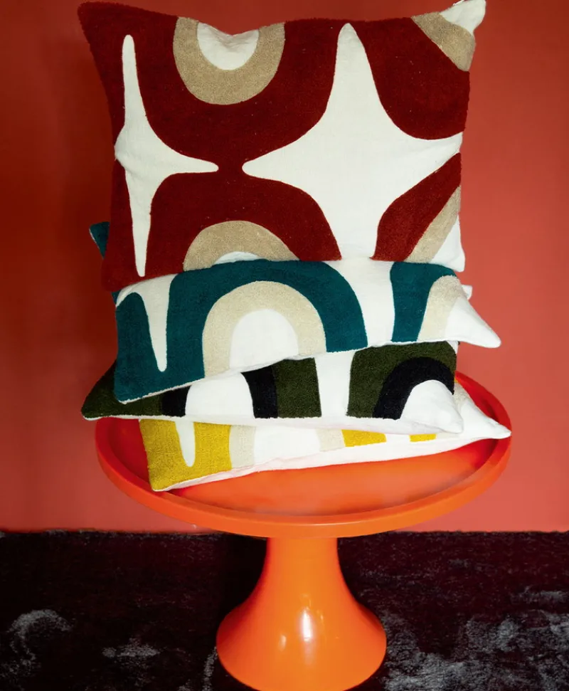 u00c9litis Kissen|Besticktes Leinenkissen Nirvana