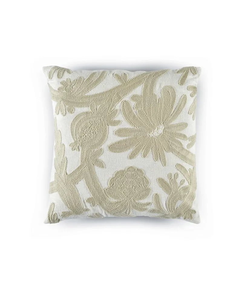 u00c9litis Kissen|Besticktes Leinenkissen Paradis