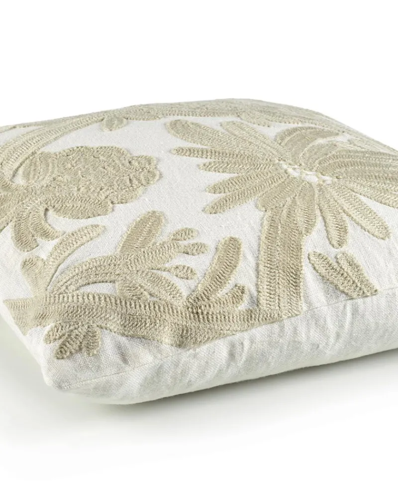 u00c9litis Kissen|Besticktes Leinenkissen Paradis