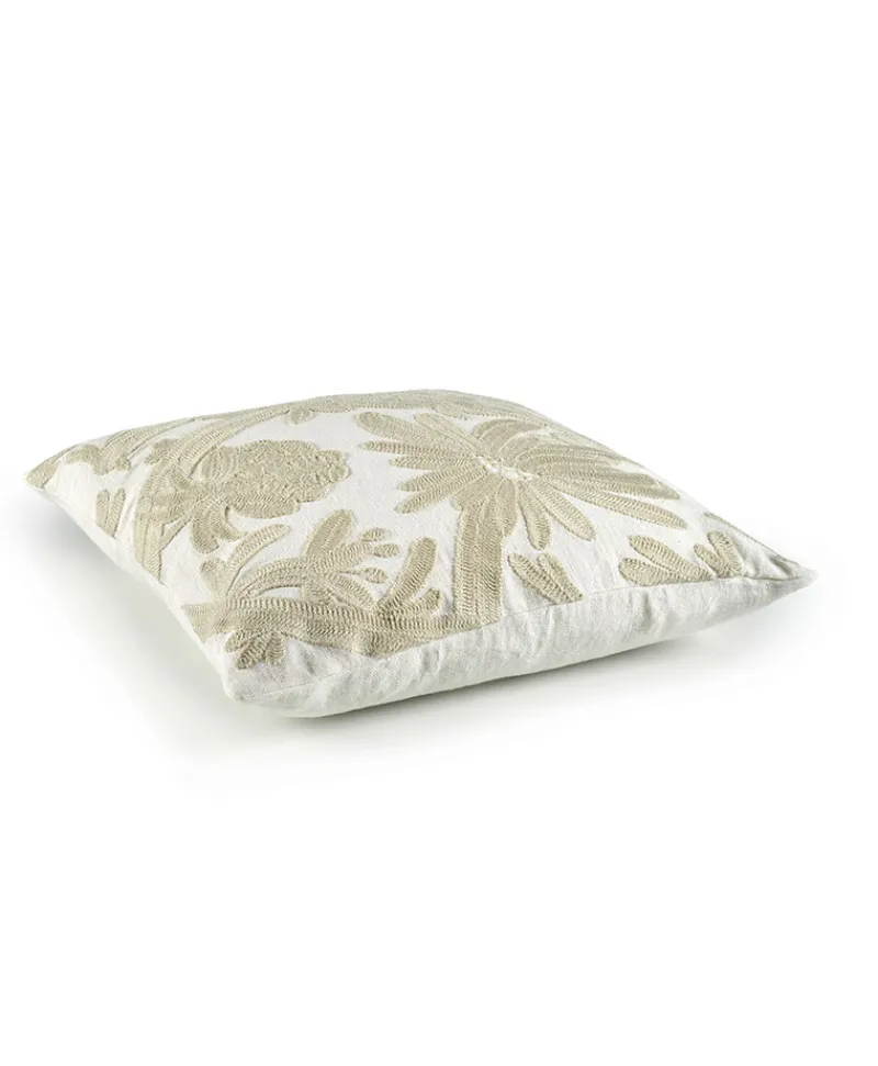 u00c9litis Kissen|Besticktes Leinenkissen Paradis