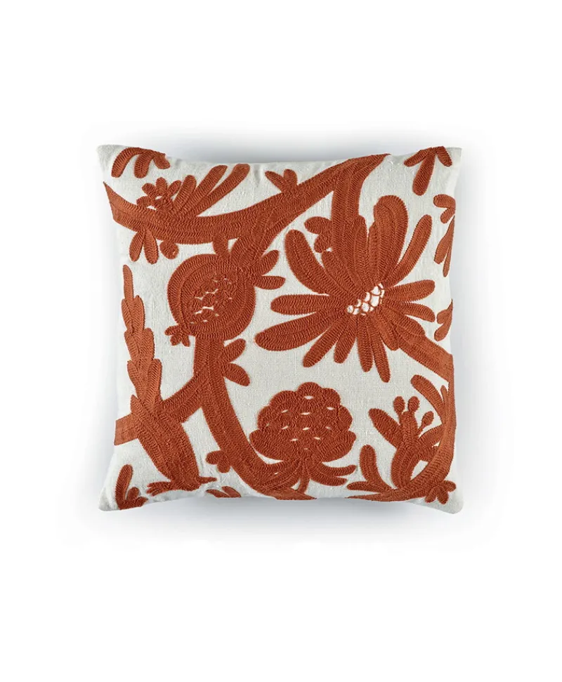 u00c9litis Kissen|Besticktes Leinenkissen Paradis