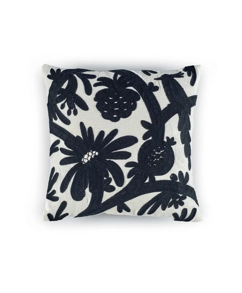 u00c9litis Kissen|Besticktes Leinenkissen Paradis