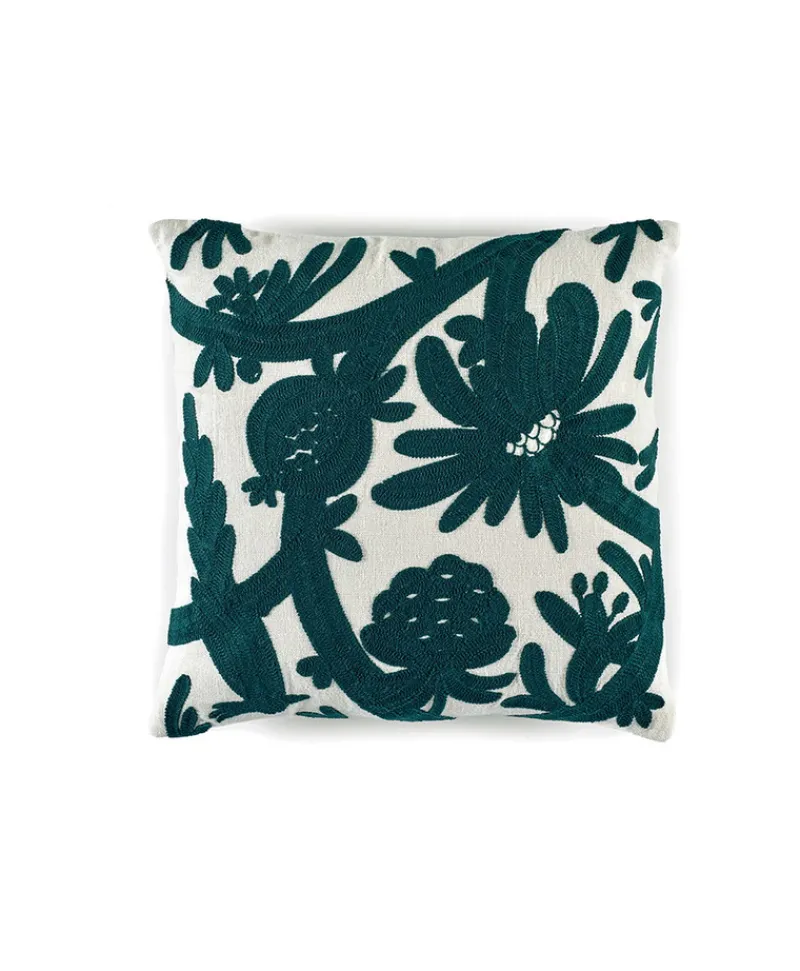 u00c9litis Kissen|Besticktes Leinenkissen Paradis