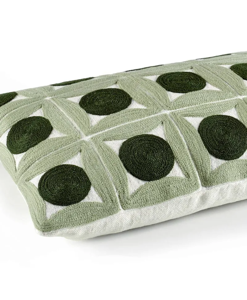 u00c9litis Kissen|Besticktes Leinenkissen Samsara