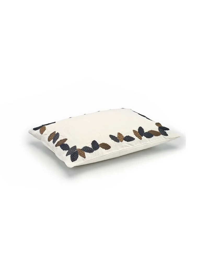 u00c9litis Kissen|Besticktes Leinenkissen Sherwood