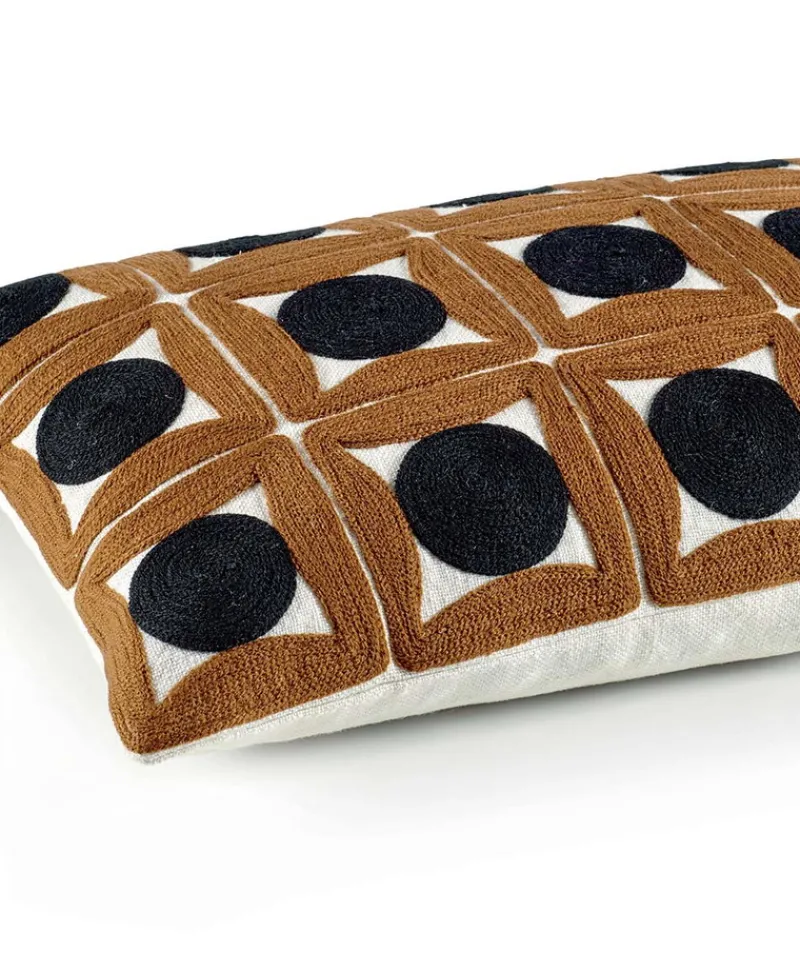 u00c9litis Kissen|Besticktes Leinenkissen Samsara