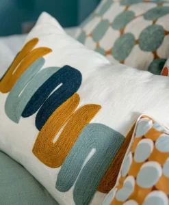 u00c9litis Kissen|Besticktes Leinenkissen Vice Versa