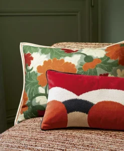 u00c9litis Kissen|Besticktes Samtkissen Celestine